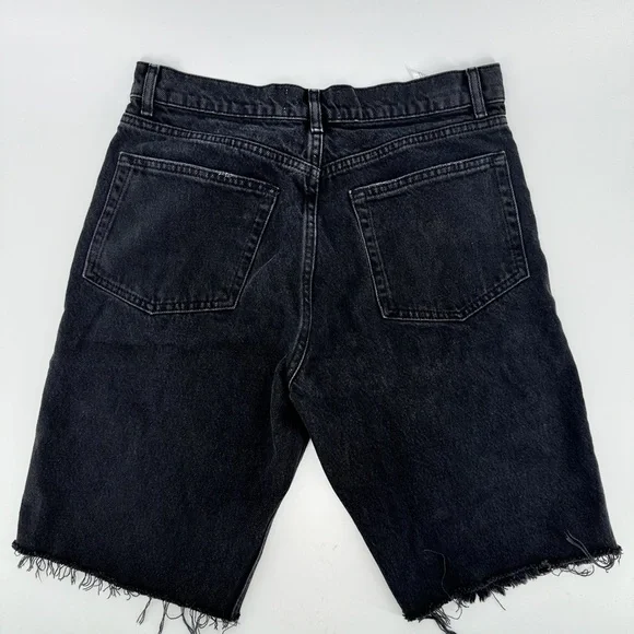 Reformation Jeans High Rise Knee Length Distressed Denim Shorts - Picture 2 of 4